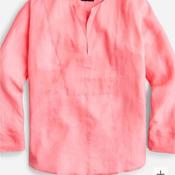 J. Crew Tea Rose Ramie Tunic‎ Top Size XXS - Picture 7 of 8